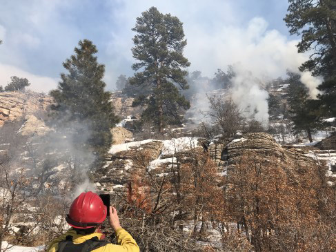 Smoke on a hillside