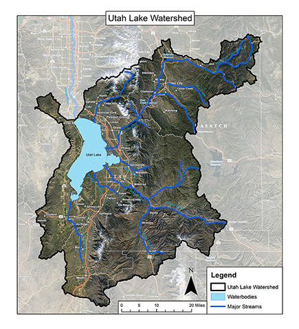 Map: Utah Lake Watershed 
