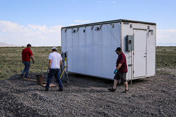 Picture of the new air quality monitor at the Utah State Prison.