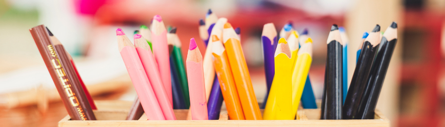 Box of colored pencils