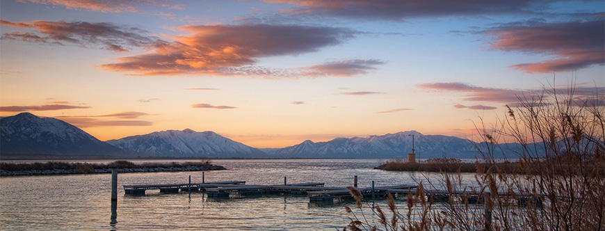 Utah Lake. Also some docks.